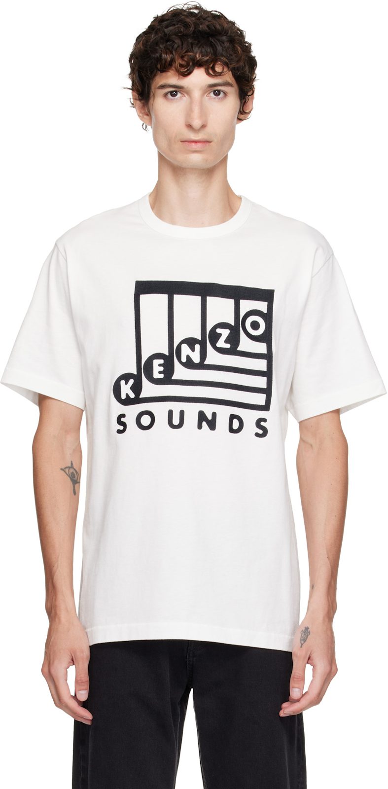 겐조 Sounds Embroidered T-shirt 262387M213009