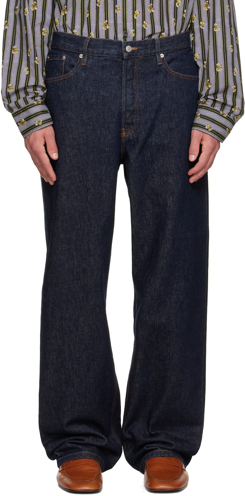 Blue Loose Fit Jeans 262358M186012