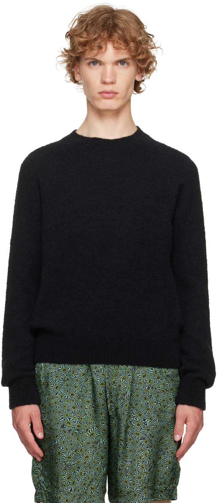 Black Alpaca Sweater 262358M201013