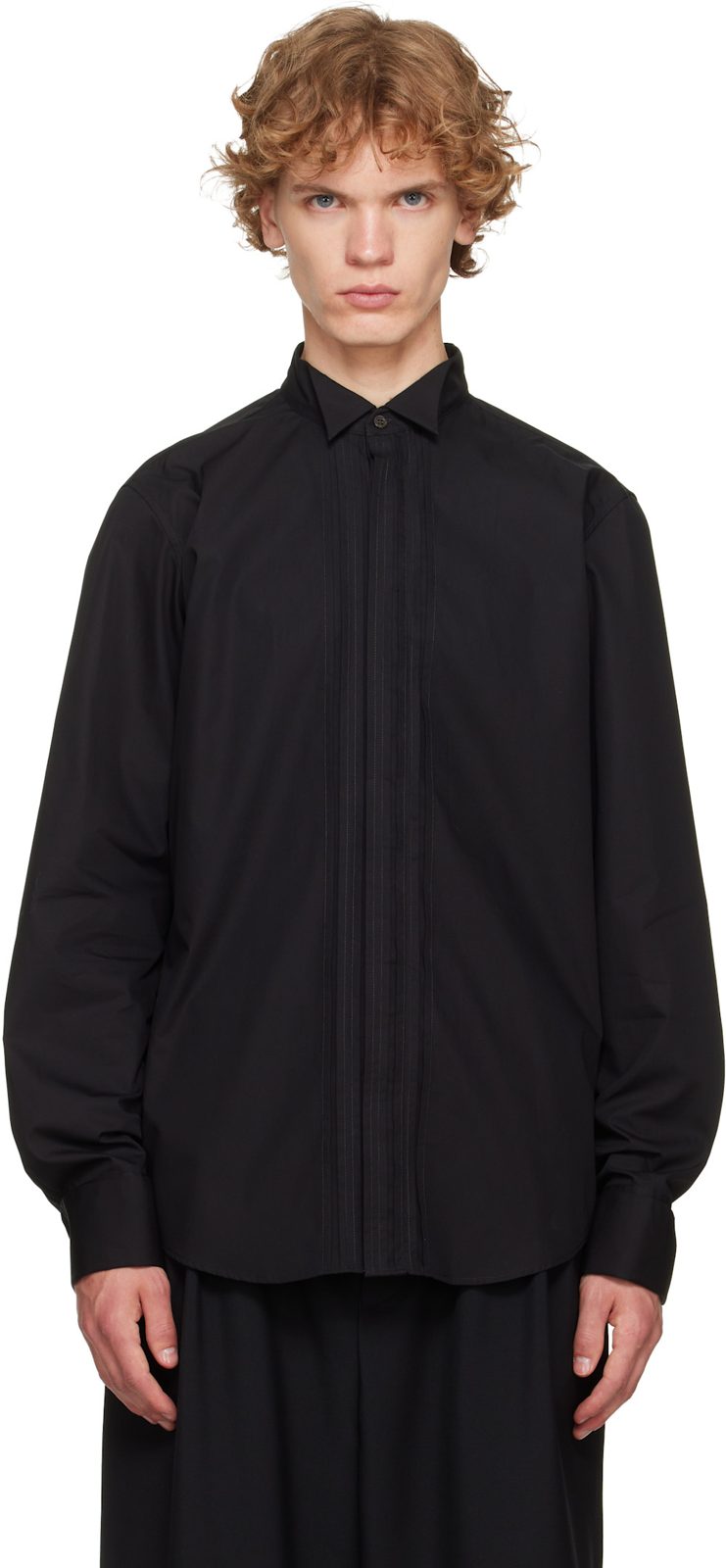 Black Cotton Shirt 262358M192081