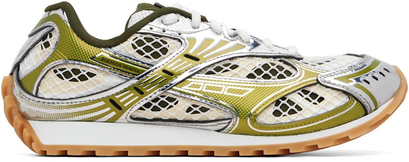 Green & Silver Orbit Sneakers 261798M237012