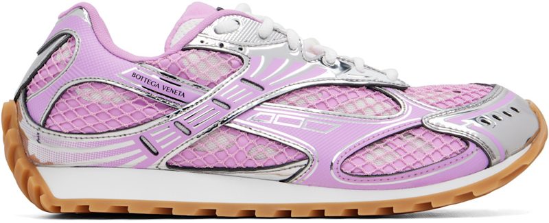 Pink & Silver Orbit Sneakers 261798M237011
