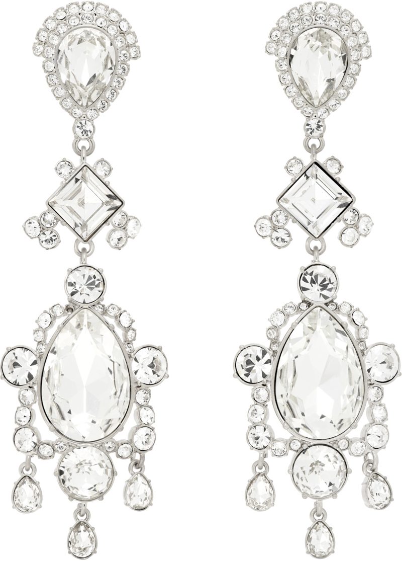 Brass & Crystal Pendant Earrings 262251F022002