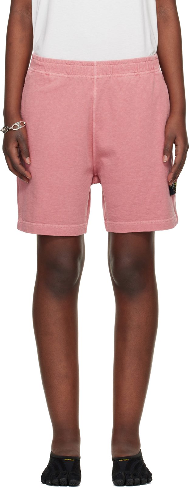 Pink 6200014 Malfile Fleece Old Effect Shorts 261828F088000