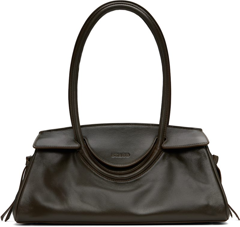 Staud Taupe Maude Shoulder Bag 262386F048009