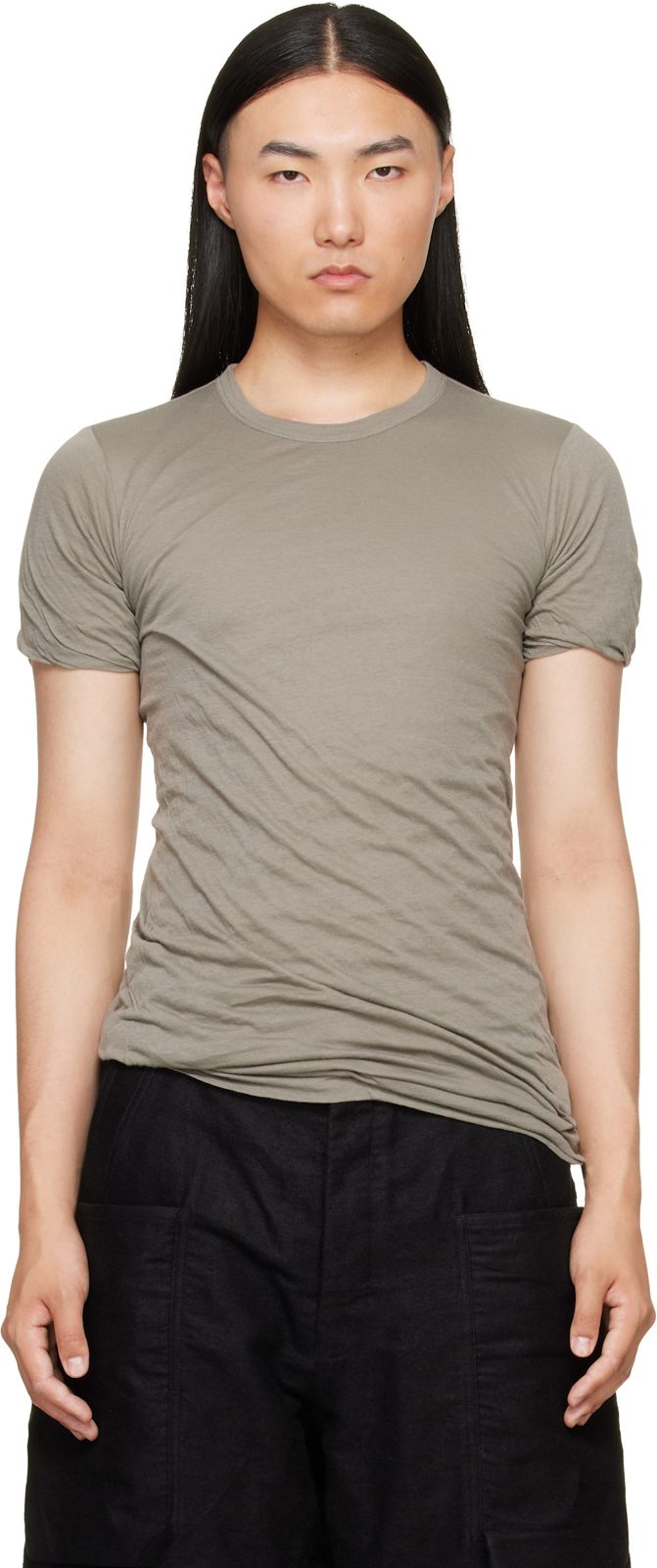 Taupe Tower Double S/S T-shirt 262232M213048