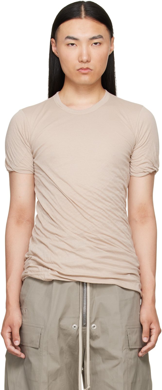 Taupe Tower Double S/S T-shirt 262232M213047