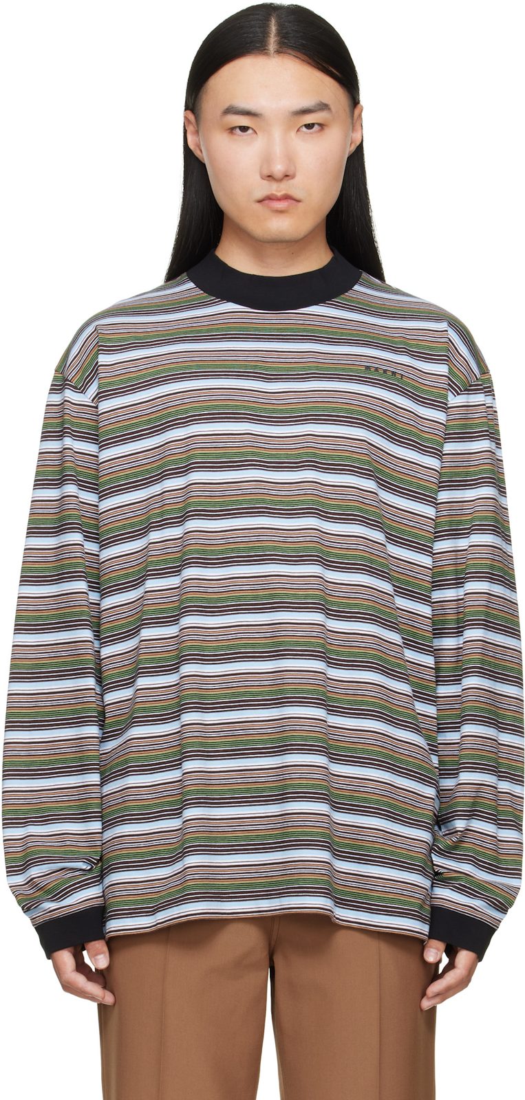 Marni Multicolor Striped T-shirt 262379M213000