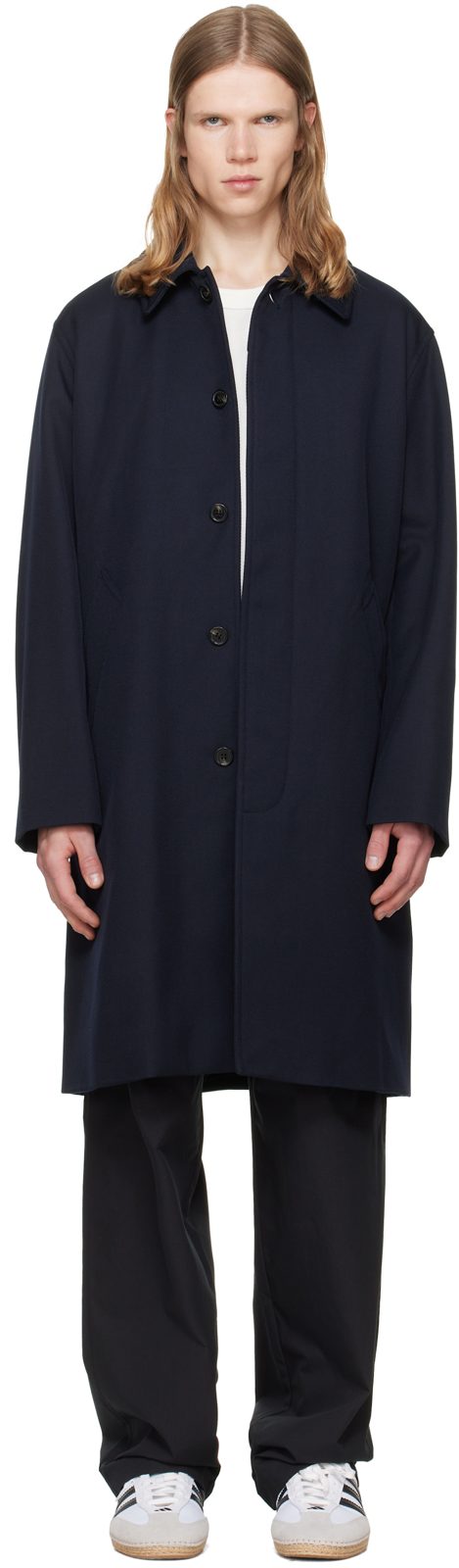 Navy Hugo Mac Coat 262252M176002