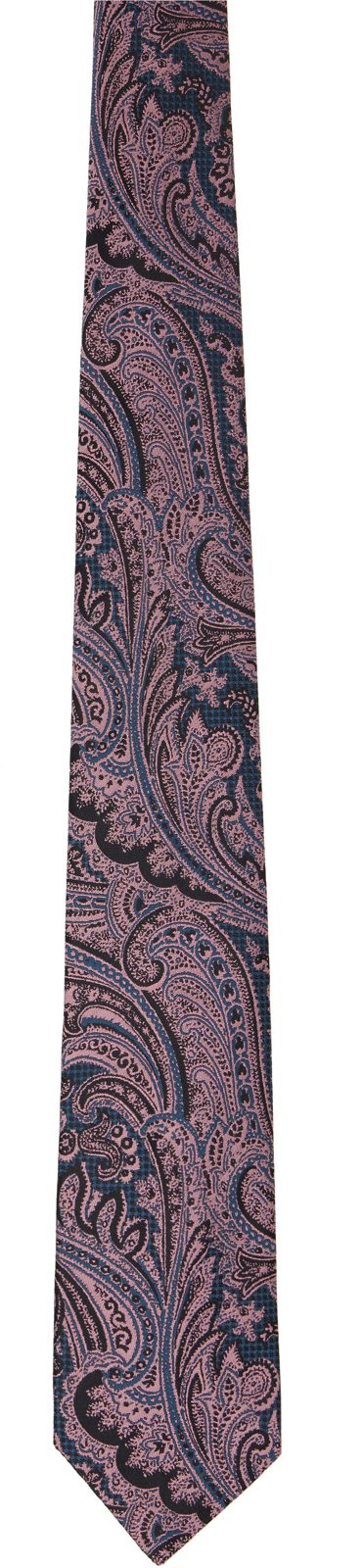 Pink & Green Paisley Tie 262358M158001