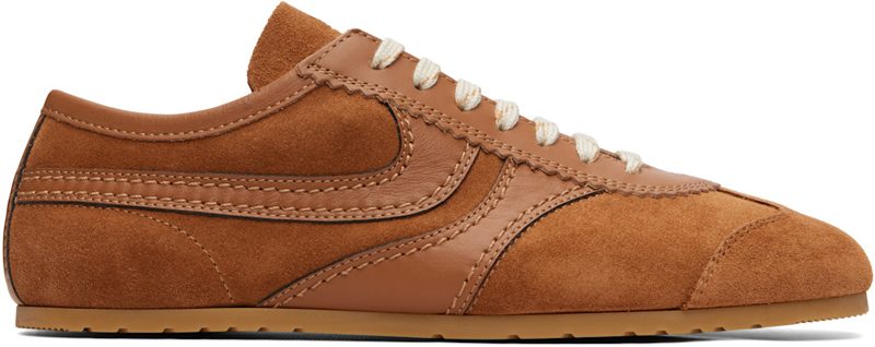 Tan Suede Sneakers 262358M237008