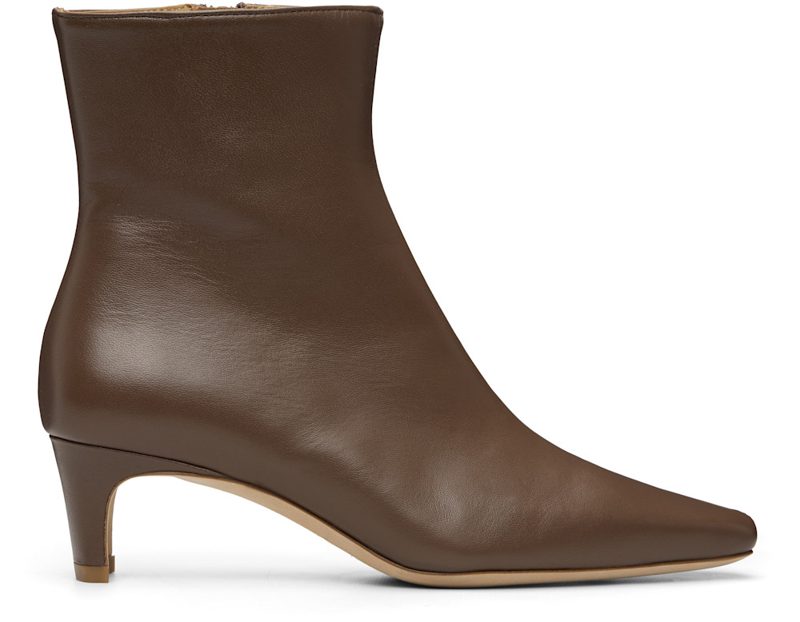 Staud Brown Wally Ankle Boots 262386F113008