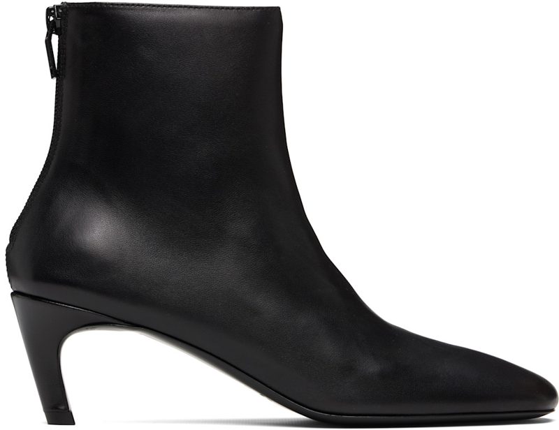 TOTEME Black Soft Nappa Ankle Boots 262771F113001