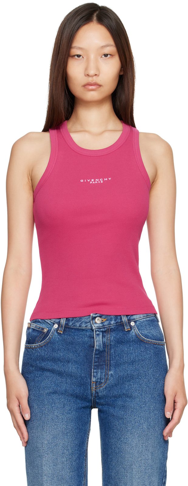 Pink Slim Fit [지방시] Paris Tank Top 262278F111007