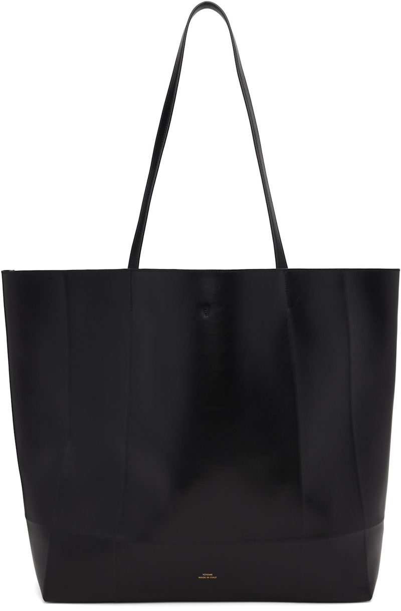 TOTEME Black Roam Leather Tote 262771F049007