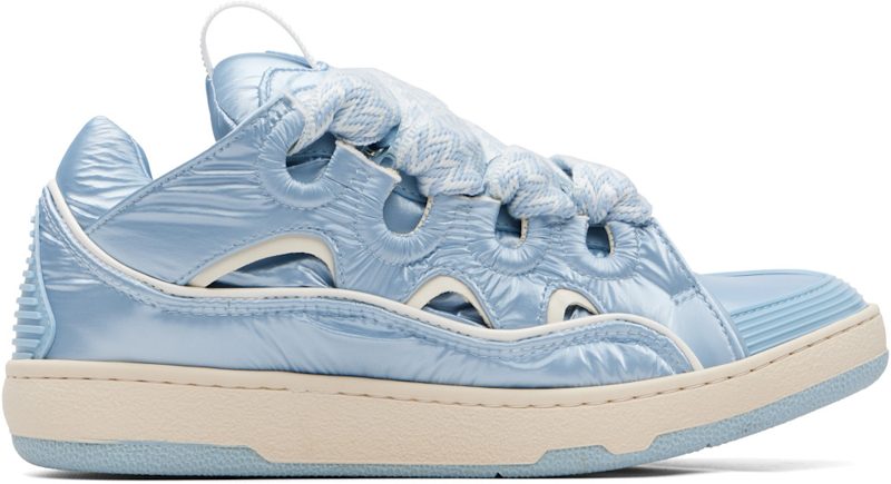 Blue Nylon Curb Sneakers 262254F128007