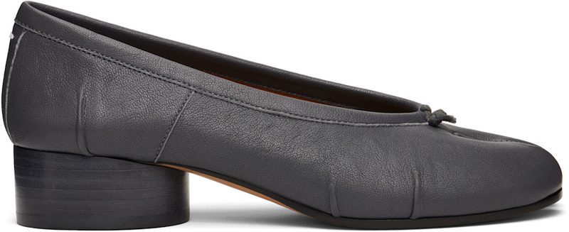 Gray Tabi Ballerina Heels 262168F122002