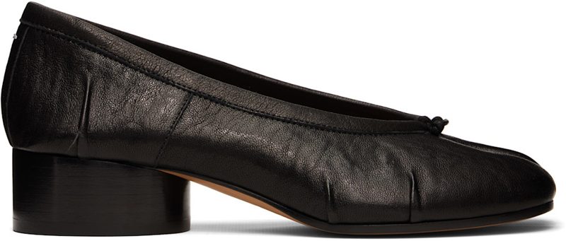 Black Tabi Ballerina Heels 262168F122000