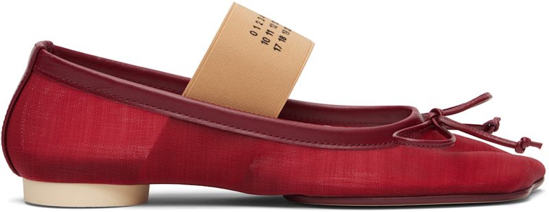 Red Anatomic Numeric Ballerina Flats 262188F118004