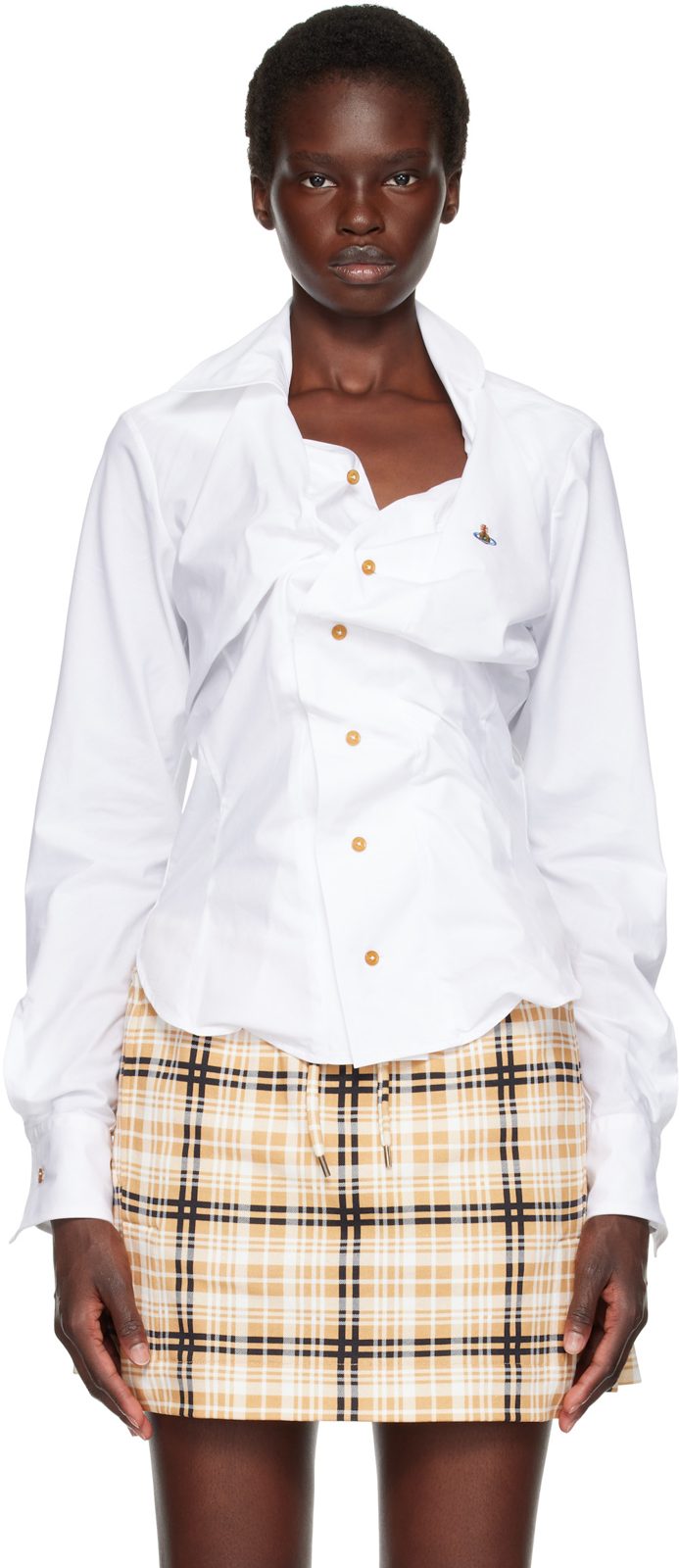 White Drunken Shirt 262314F109019