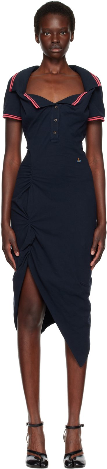 Black Long Monday Pulling Midi Dress 262314F054001