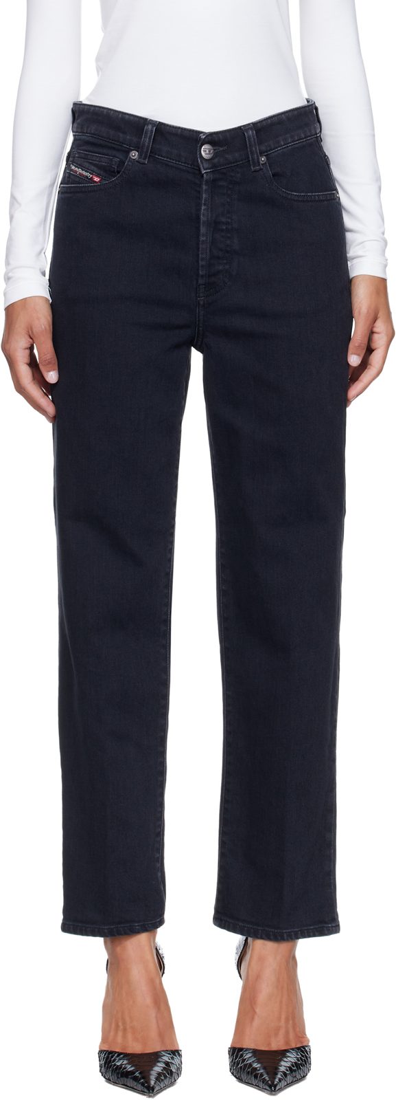 Black Regular High Waist 1981 D-Went Jeans 262001F069023