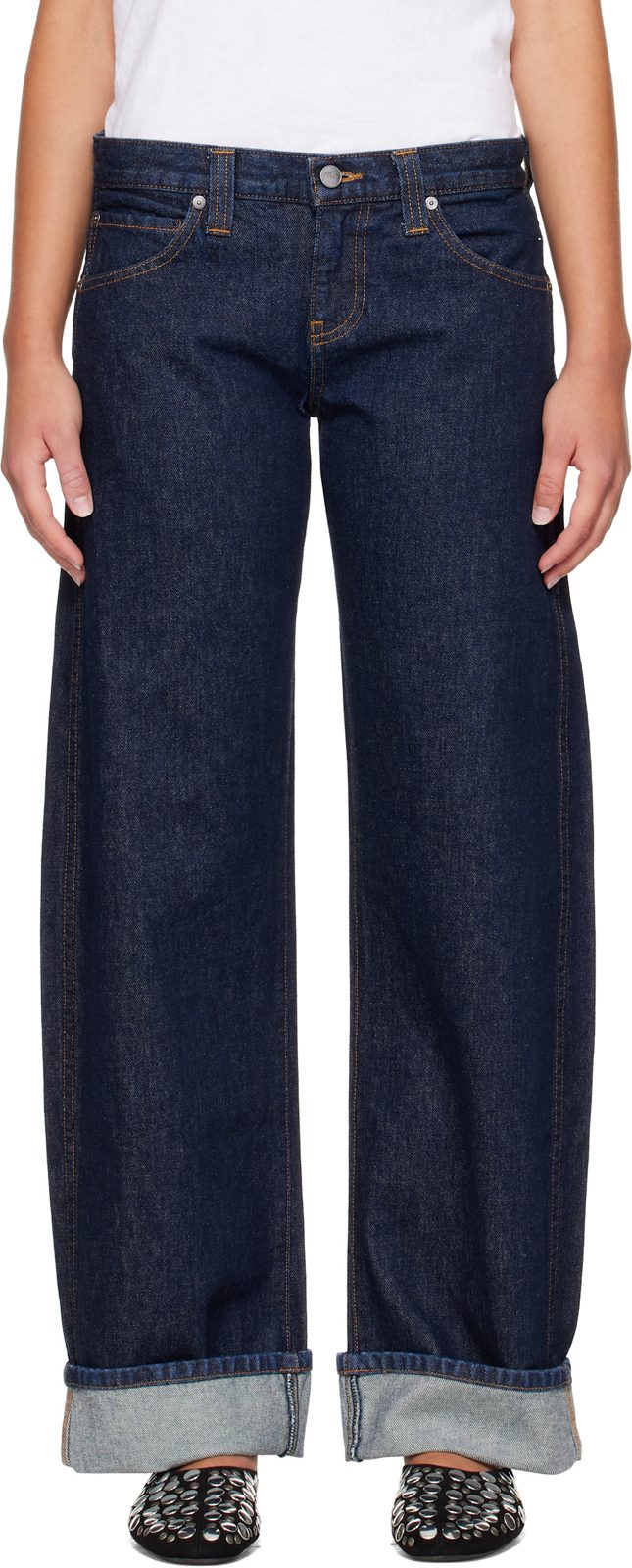 Indigo Karo Jeans 262914F069002