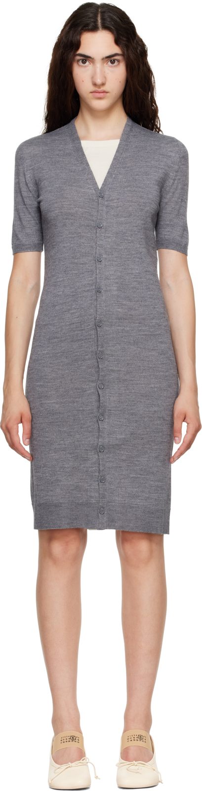 Gray & [오프화이트] Trompe LOeil Cardigan Midi Dress 262188F054007