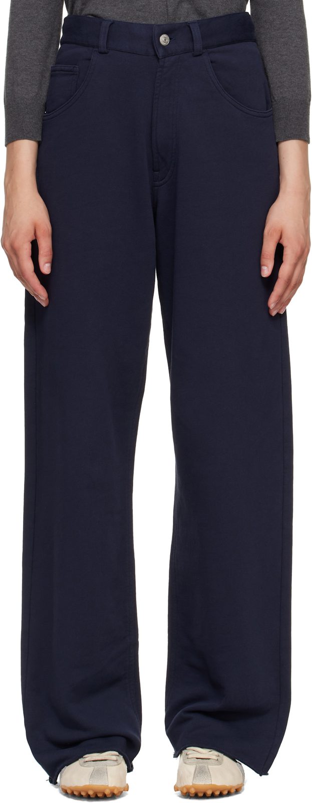 Black Cotton Lounge Pants 262188F086000