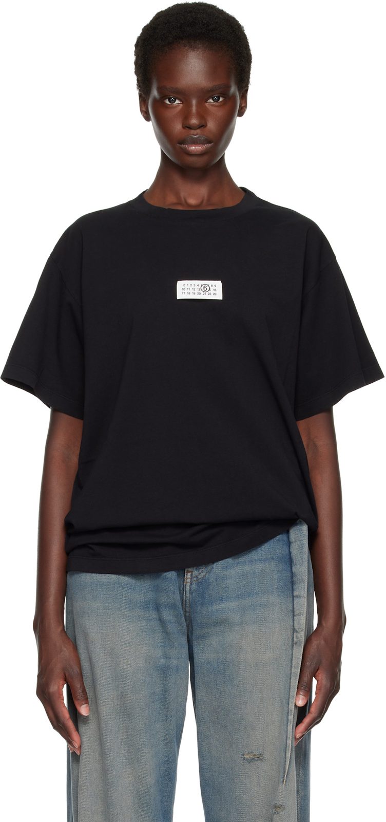Black Logo Patch T-shirt 262188F110017