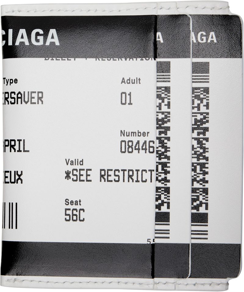 White Passport Boarding Card Holder 262342F037000
