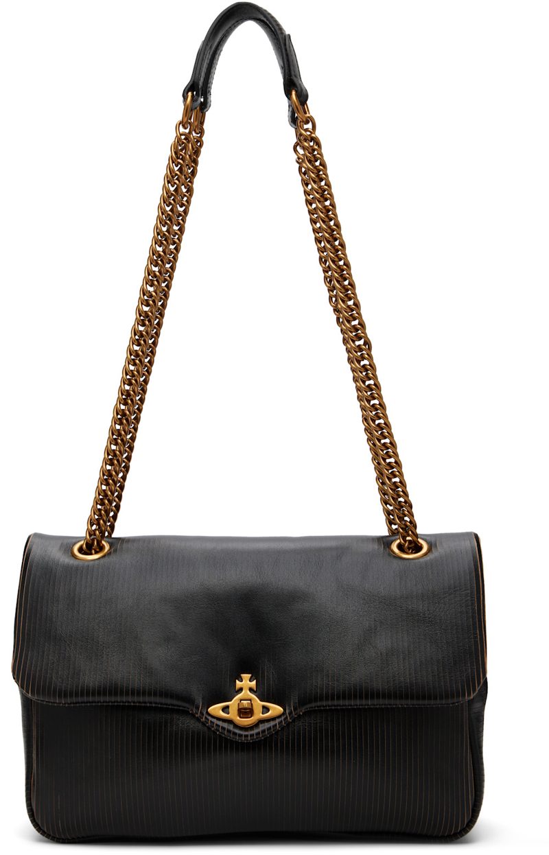 Black Anita Medium Shoulder Bag 262314F048035