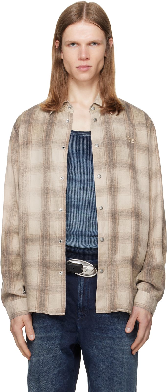 Brown & Beige S-Simply-Jmcm Shirt 262001M192009