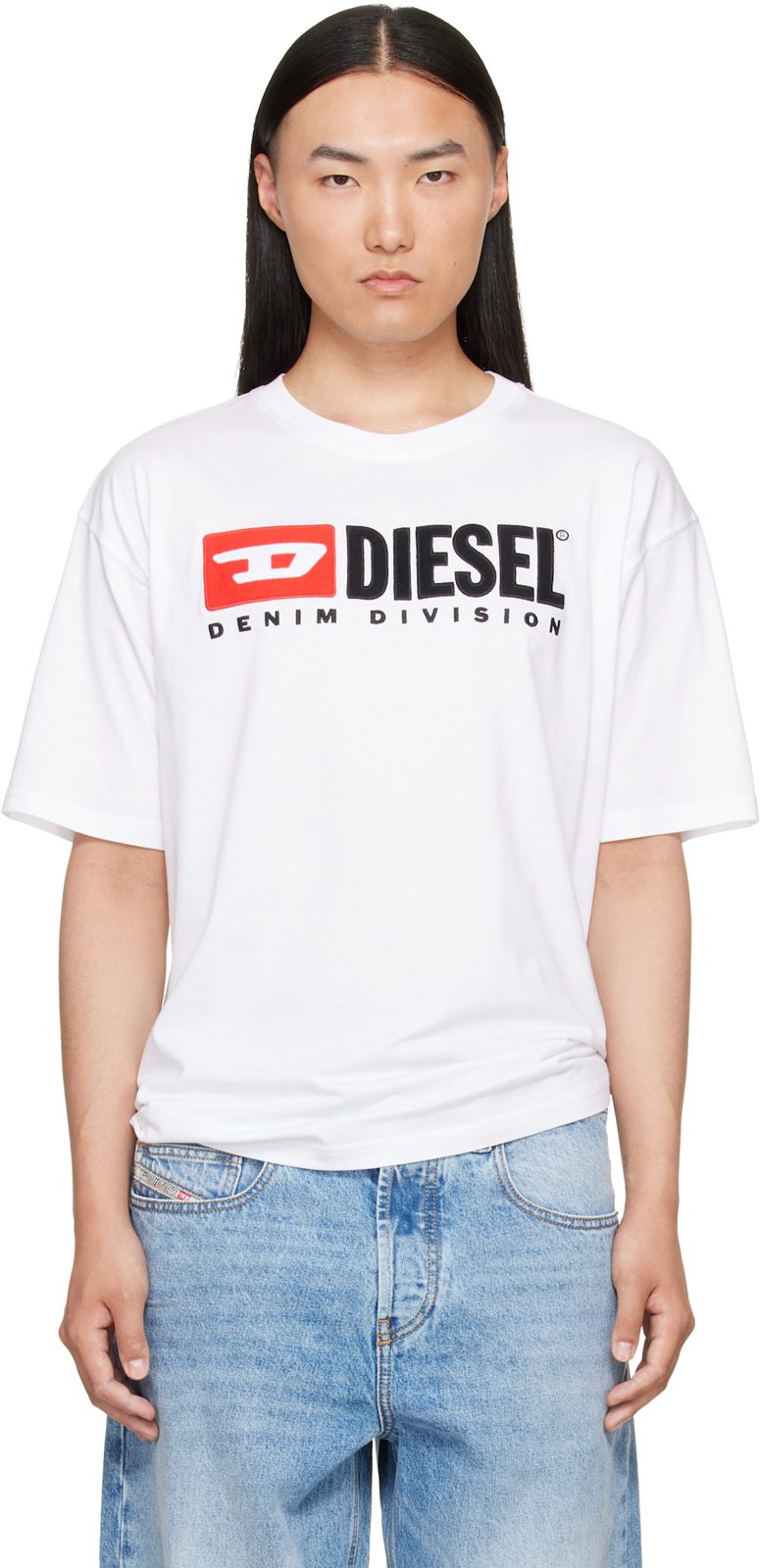 White [디젤] Patch Logo T-shirt 262001M213011