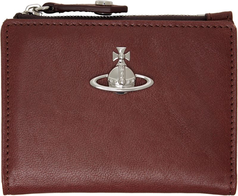 Brown Slim Flap Card Holder 262314M163059