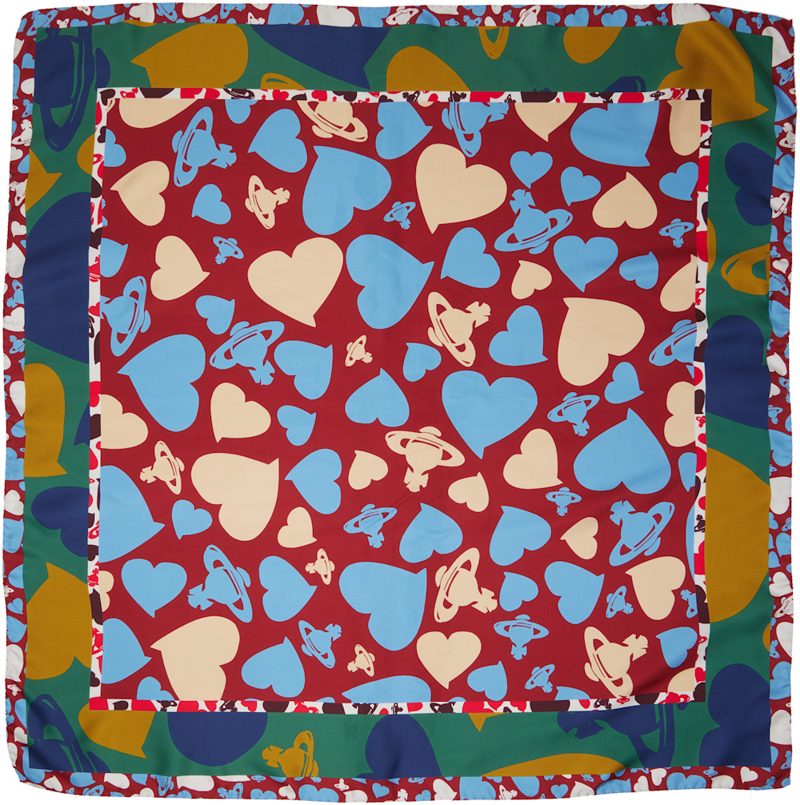 Multicolor Square Scarf 262314M150035