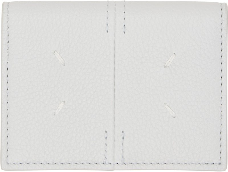 Gray Leather Card Holder 262168M163003