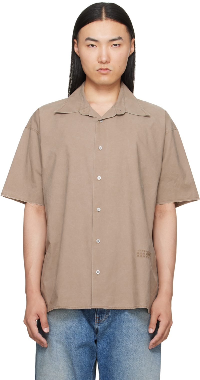 Taupe Short-Sleeved Shirt 262188M192011