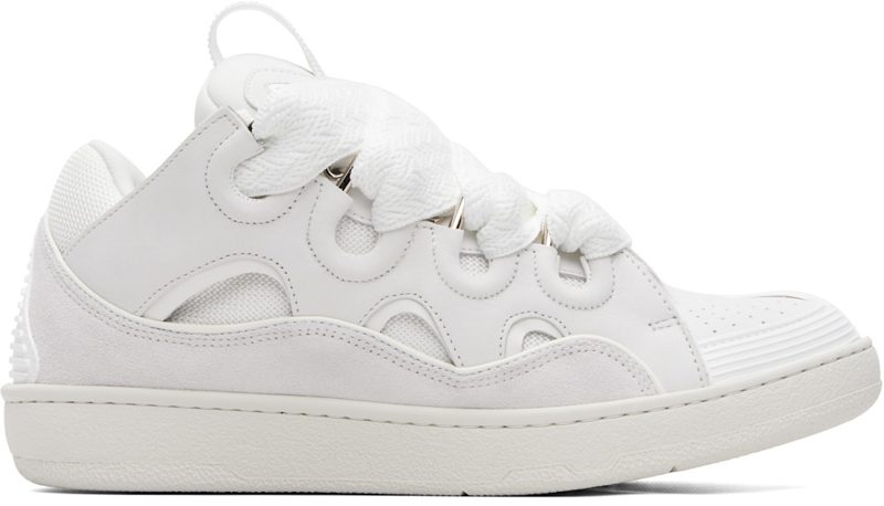 White Curb Sneakers 262254M237028