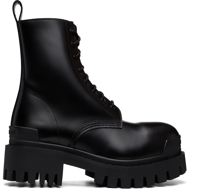 Black Strike Zip Boots 262342M255005