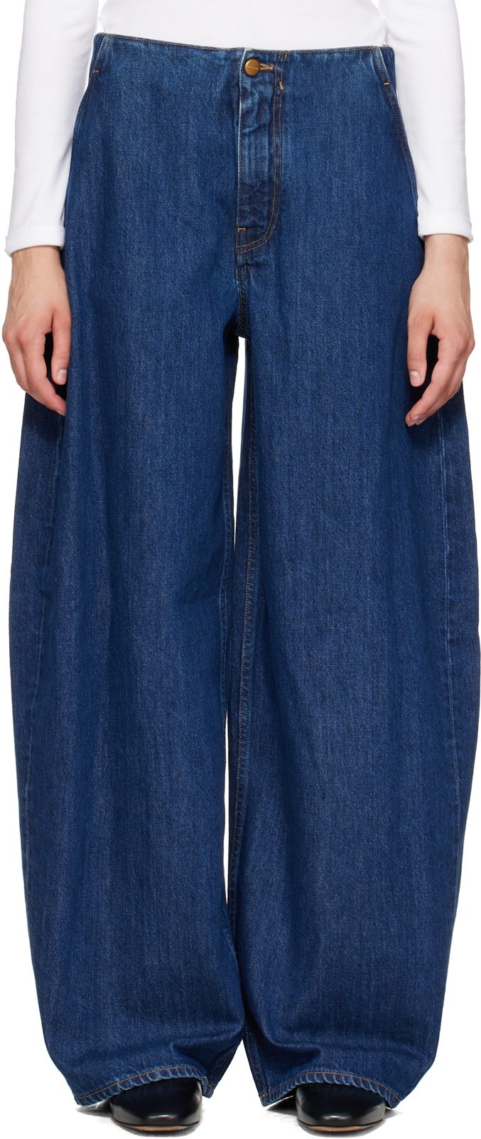 Navy Relaxed Lightweight Jeans 262249F069002