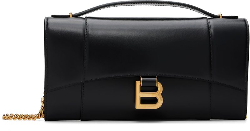 Black Hourglass Pochette Chain Bag 262342F048008