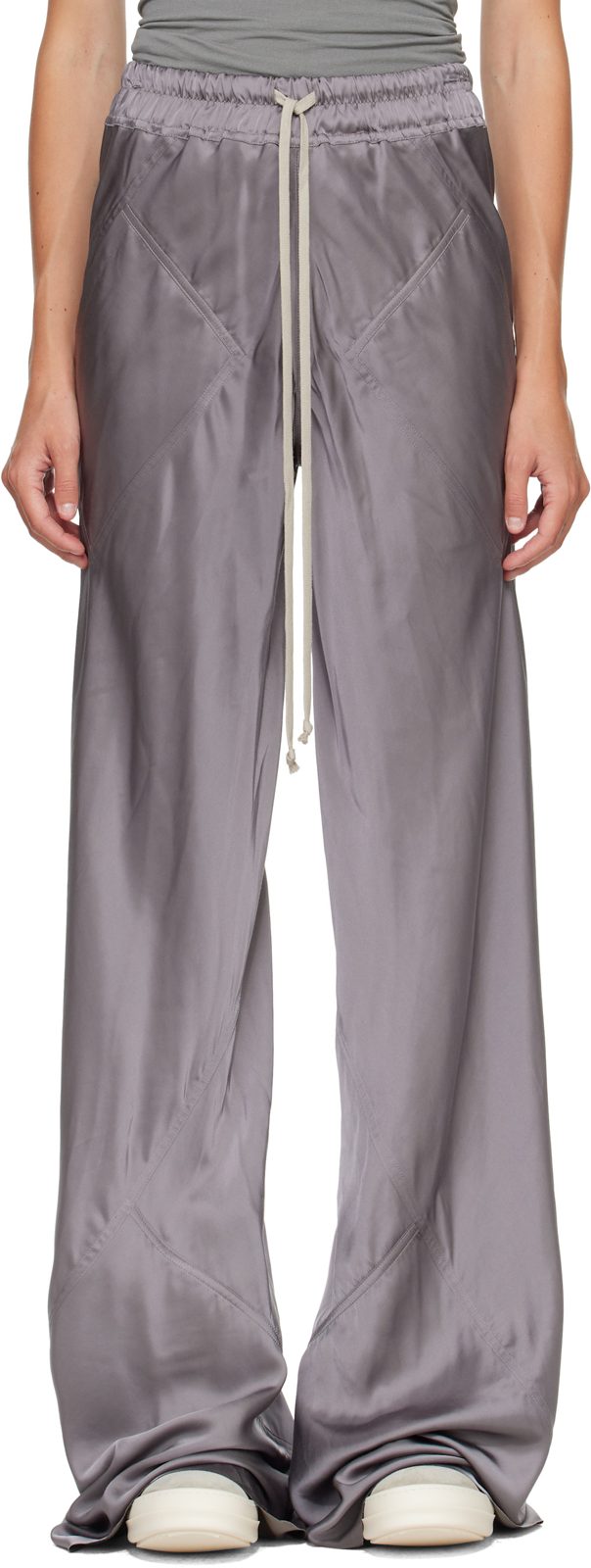 Gray Tower Drawstring Bias Trousers 262232F087008