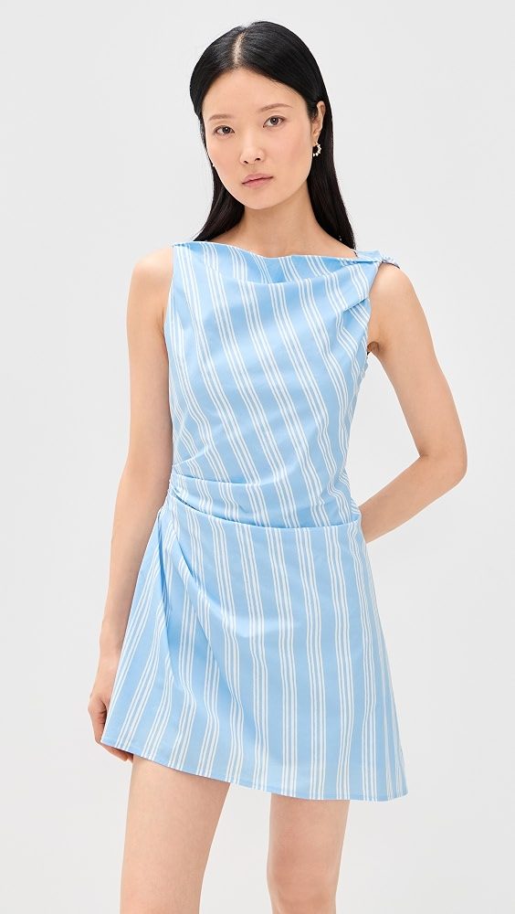 STAUD Callie Mini Dress_Ventura Stripe