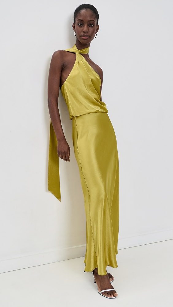 STAUD Estelle Dress_Citron