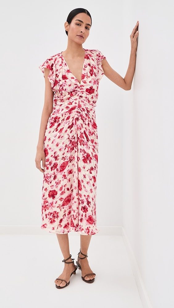 Lyndsay Dress_Ecru/Pink