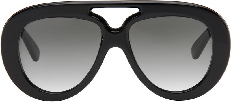 Black Curvy Sunglasses 261677M134067