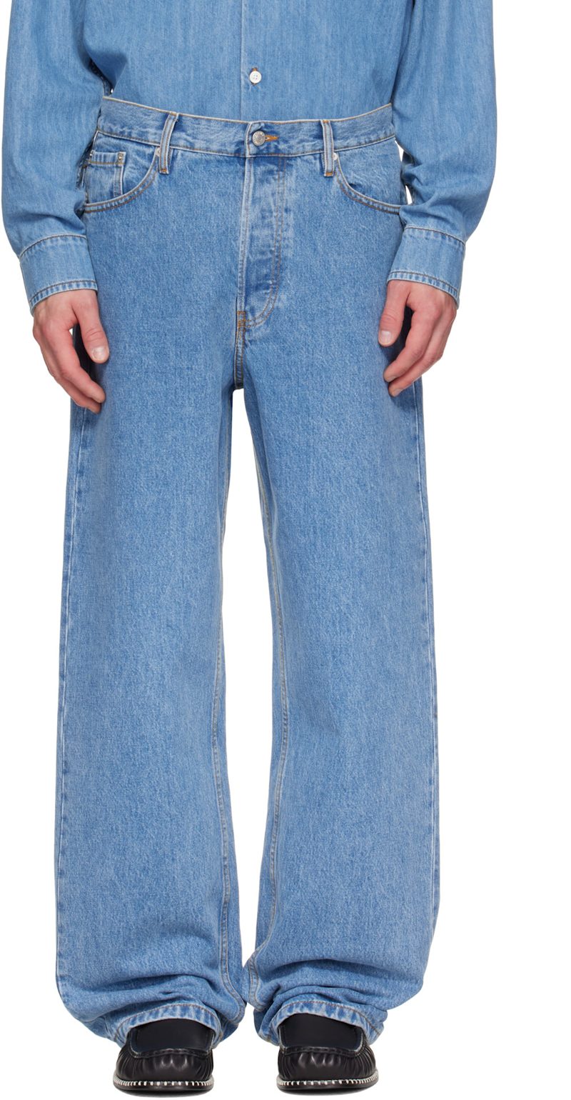 Blue Loose Fit Jeans 262358M186013