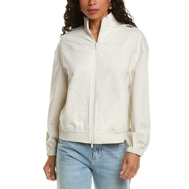 Brunello Cucinelli Wooff White Zip Jacket_Beige