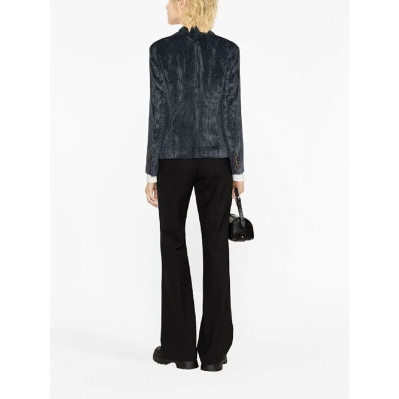 Brunello Cucinelli Navy Textured Tailored Jacket_Navy